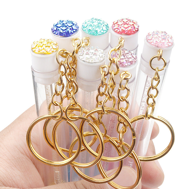 Diamond Tube Glitter Mascara Brush With Ring