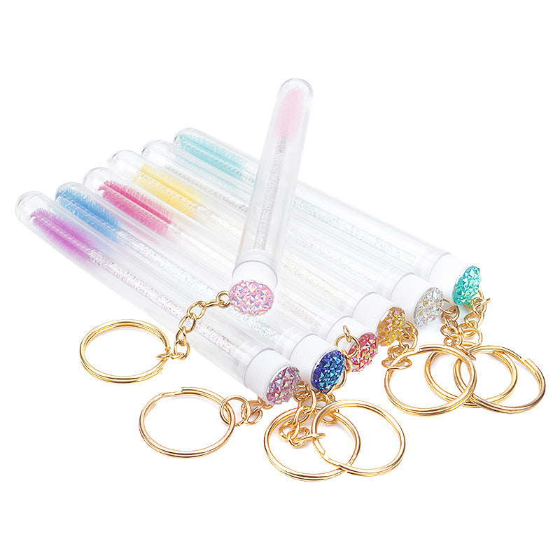 Diamond Tube Glitter Mascara Brush With Ring