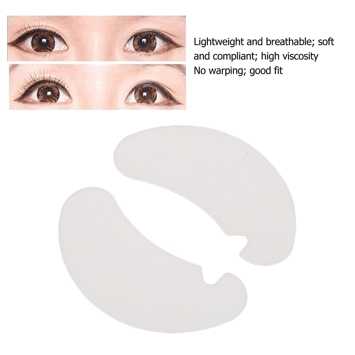 U Shape Lint Free Gel Eye Pads 50 Pairs